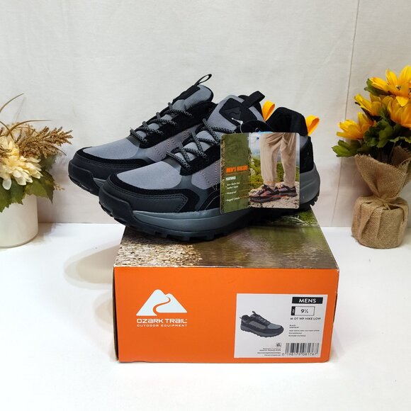 Ozark Trail Waterproof Hikers Low-Top Men's 9.5 Leather Upper Outdoor Trail NIB - Picture 2 of 11